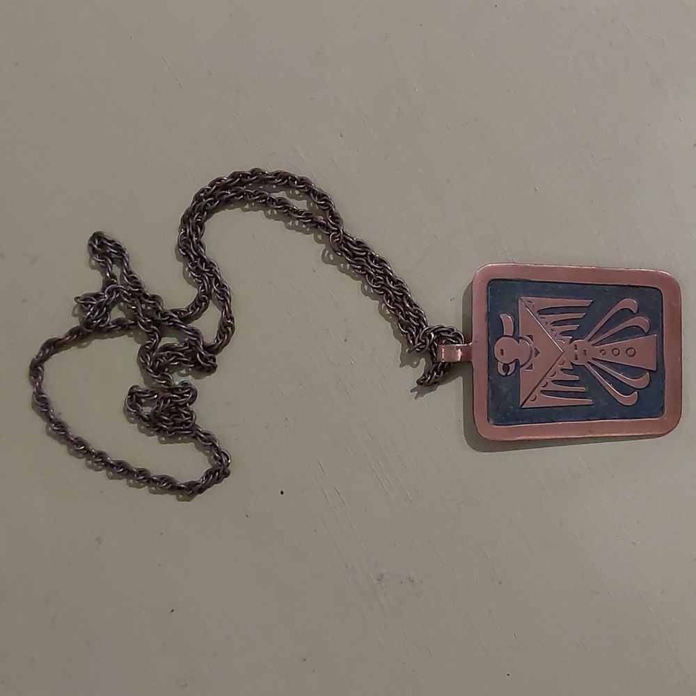 Vintage Bell Trading Post Copper Thunderbird Pendant